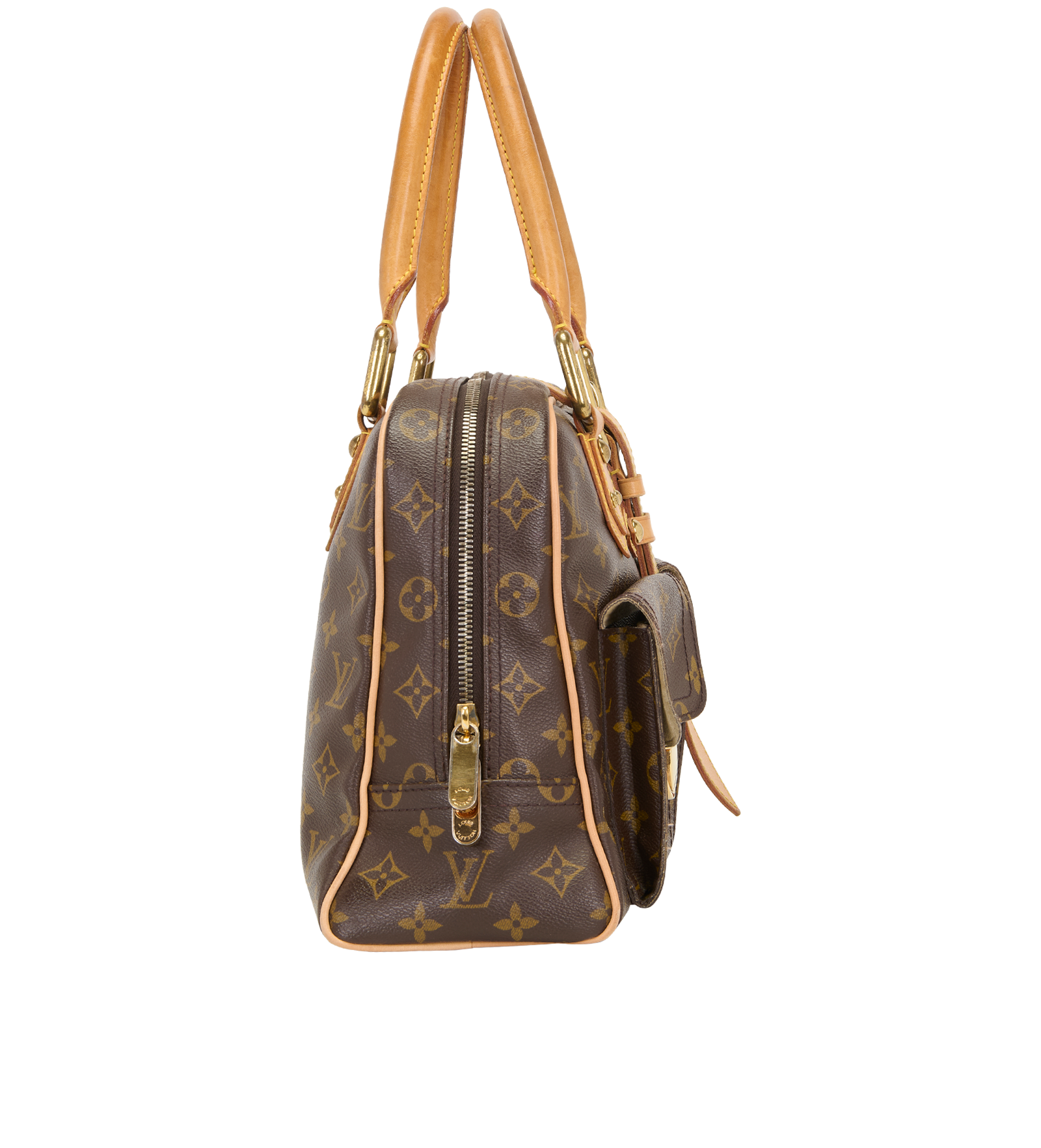 Manhattan GM, &pound;695, Handbags, Brown, Canvas, Side view